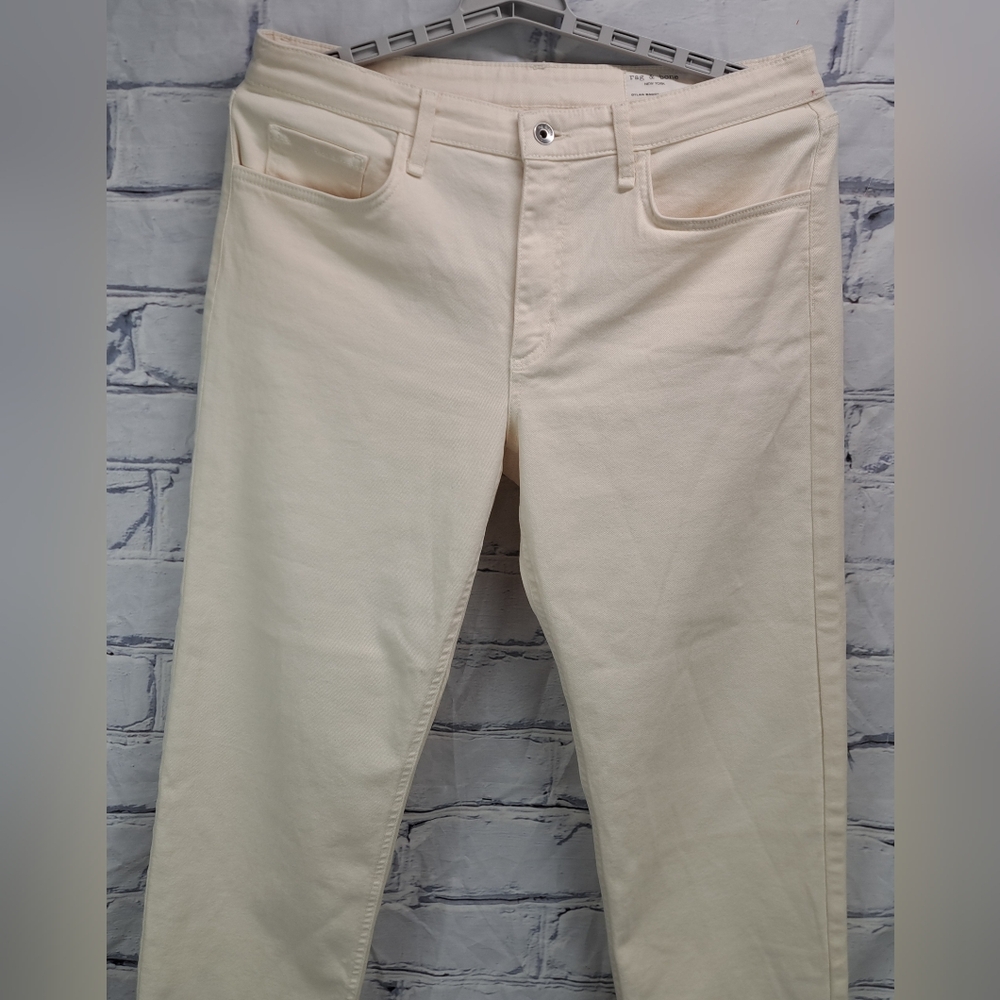 rag & bone Women's Dylan Baggy Boyfriend Jeans In Ecru Size 30 - Picture 11 of 16